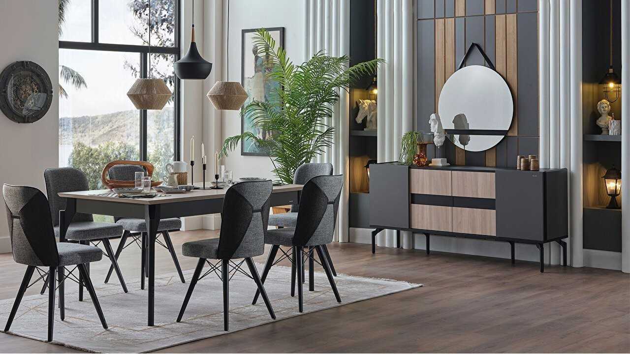 Set Dining Room Lucida cu Masa Extensibila BELLONA Seturi Dining Room