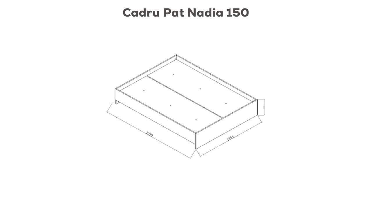 Pat cu somiera fixa Nadia BELLONA Pat Dormitor