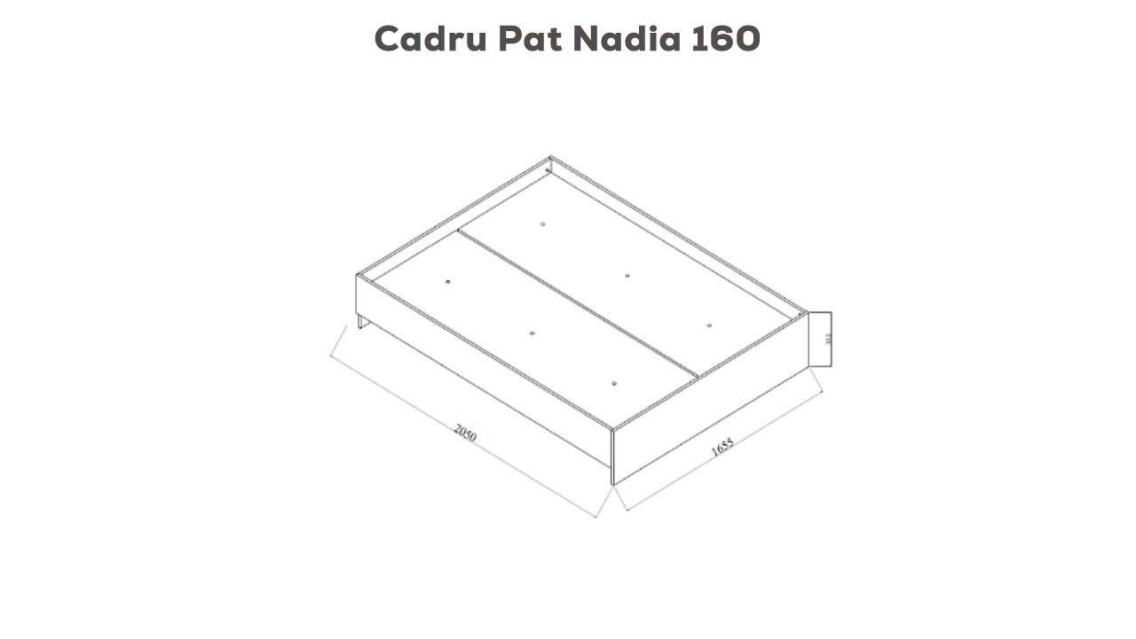 Pat cu somiera fixa Nadia BELLONA Pat Dormitor