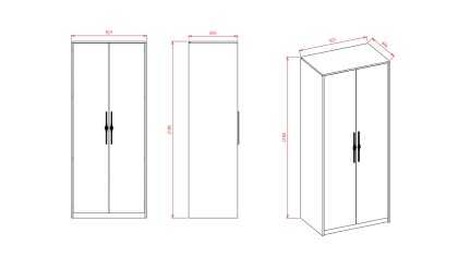 Modul 2 usi sifonier modular Motion BELLONA Magazin 22MTO2002FSFS