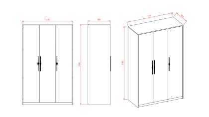 Modul 3 usi sifonier modular Motion BELLONA Magazin 22MTO2003FSFS