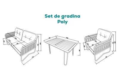 Masuta de cafea Gradina Poly - IN STOC BELLONA Masa