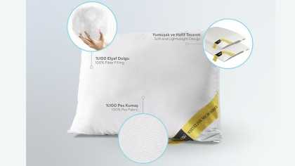 Perna Microfibra Whiteline 60 x 80 cm - Alb DOQU Perne si Pilote 2Q9YSTWHTEA660000