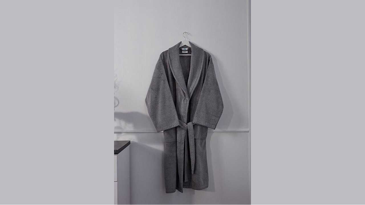 Halat de baie Sense S/M - 110 cm - Gri DOQU Prosoape si Halate 2Q9BRNSNSE0050001