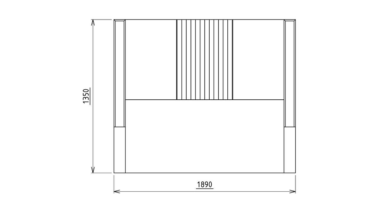 Pat Havana cu Tablie fara iluminare BELLONA Pat Dormitor