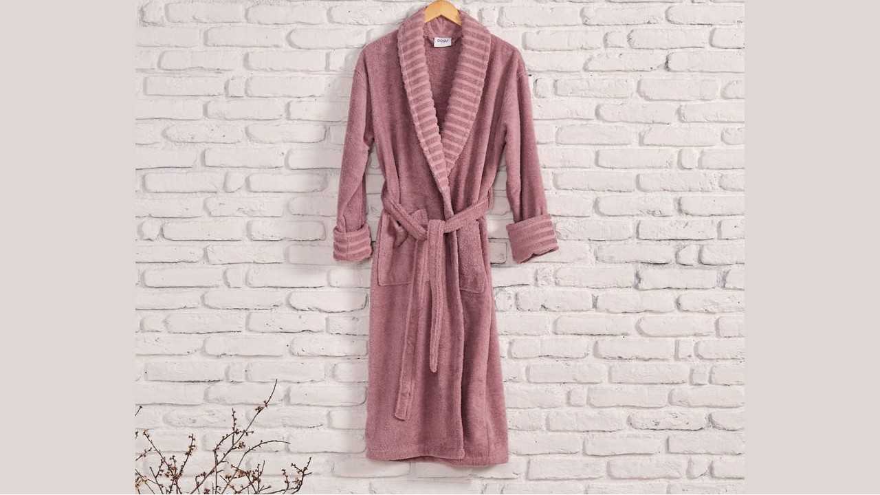 Halat de baie Ivory L/XL - 130 - Roz DOQU Prosoape si Halate 2Q9BRNIVRYB360005