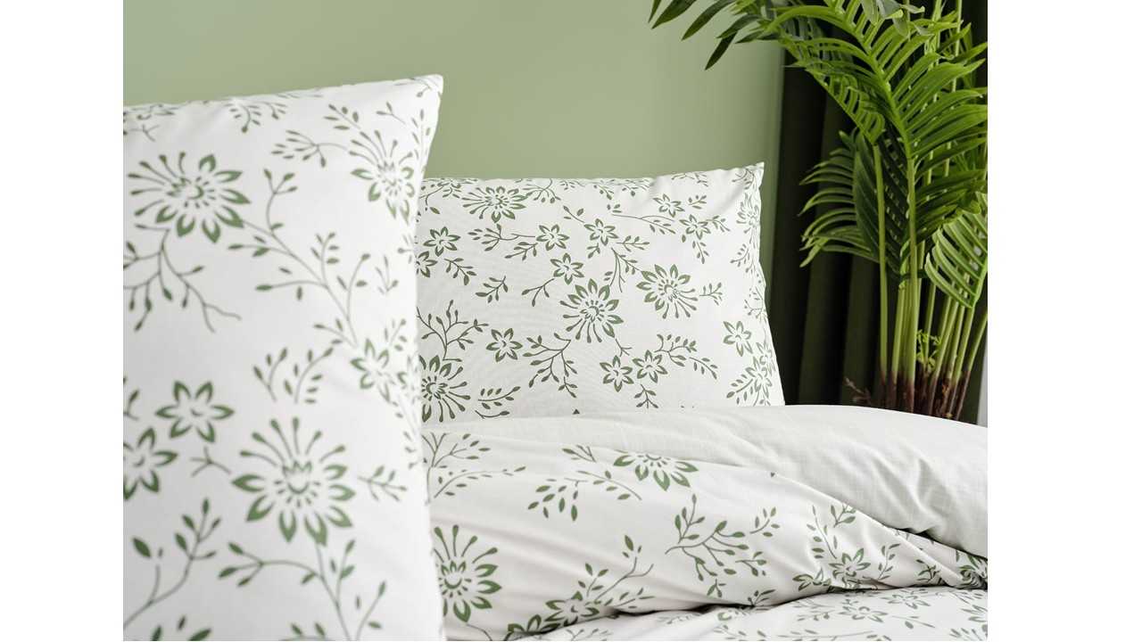 Set Lenjerie de pat Easy Cotton Belinda Double - Verde DOQU Lenjerie de pat