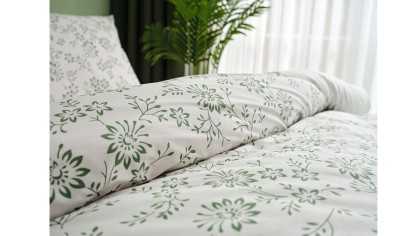 Set Lenjerie de pat Easy Cotton Belinda Double - Verde DOQU Lenjerie de pat