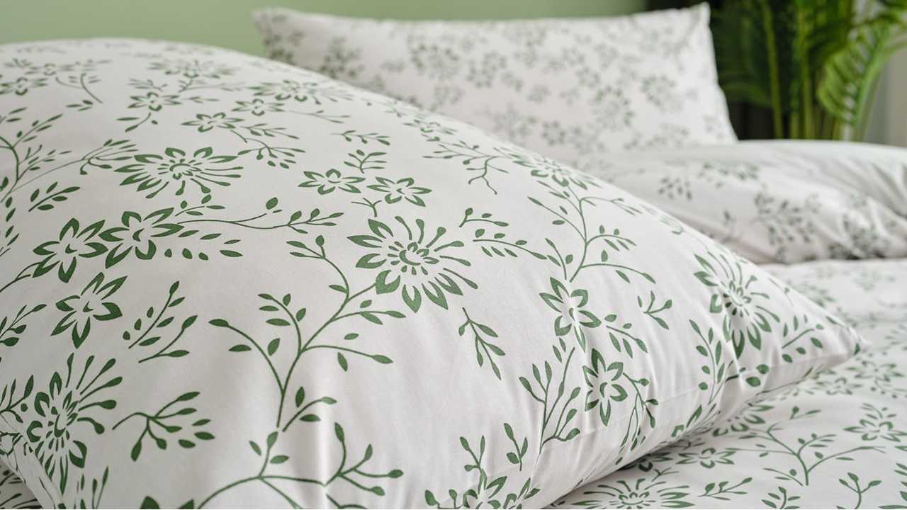 Set Lenjerie de pat Easy Cotton Belinda Double - Verde DOQU Lenjerie de pat