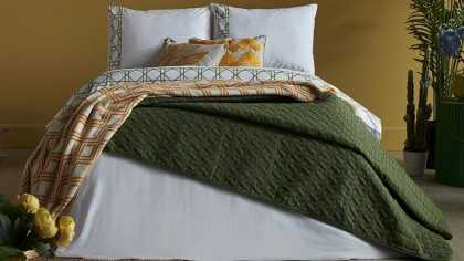 Set Lenjerie de pat Double cu broderie Angel, Alb DOQU Lenjerie de pat