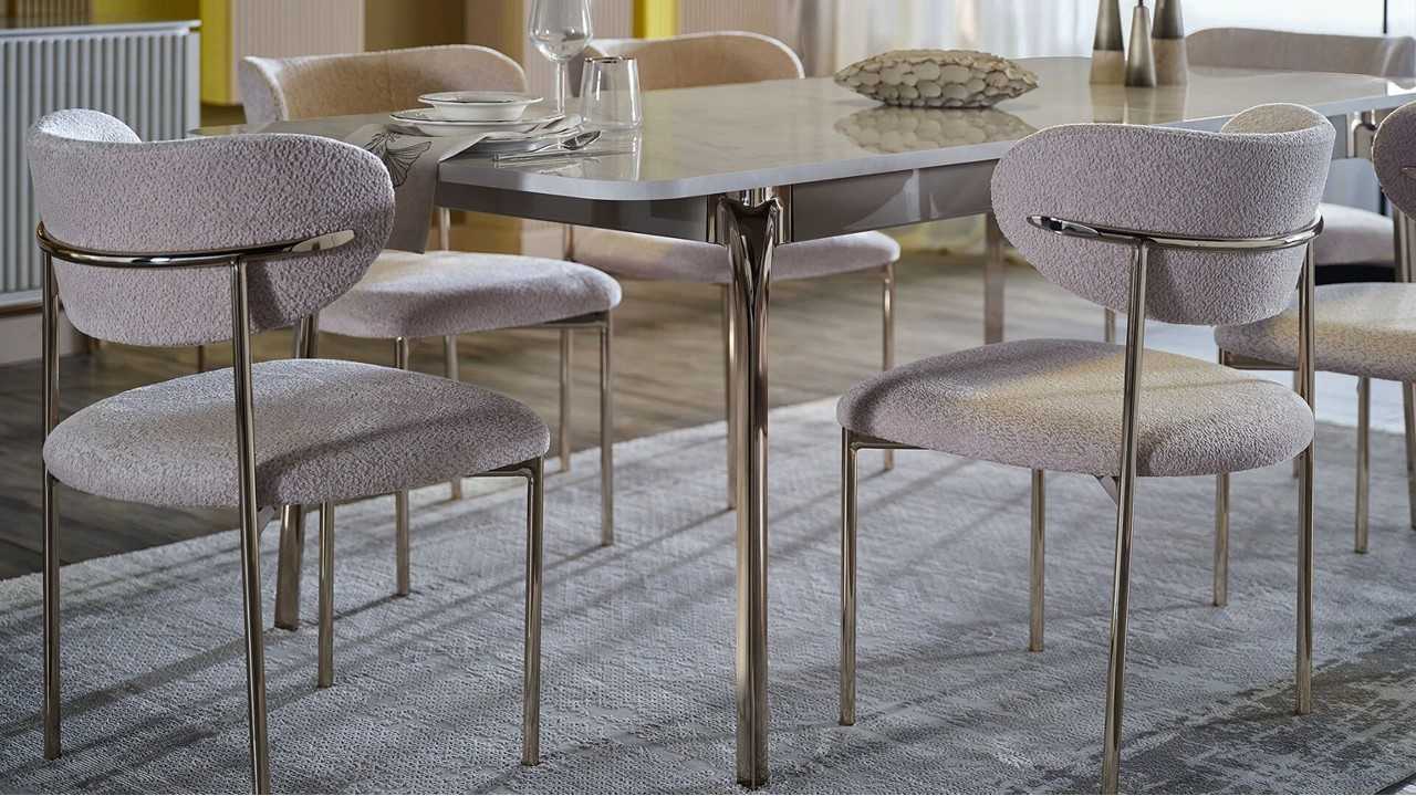 Masa Extensibila cu 6 Scaune Estella Seturi Masa cu Scaune