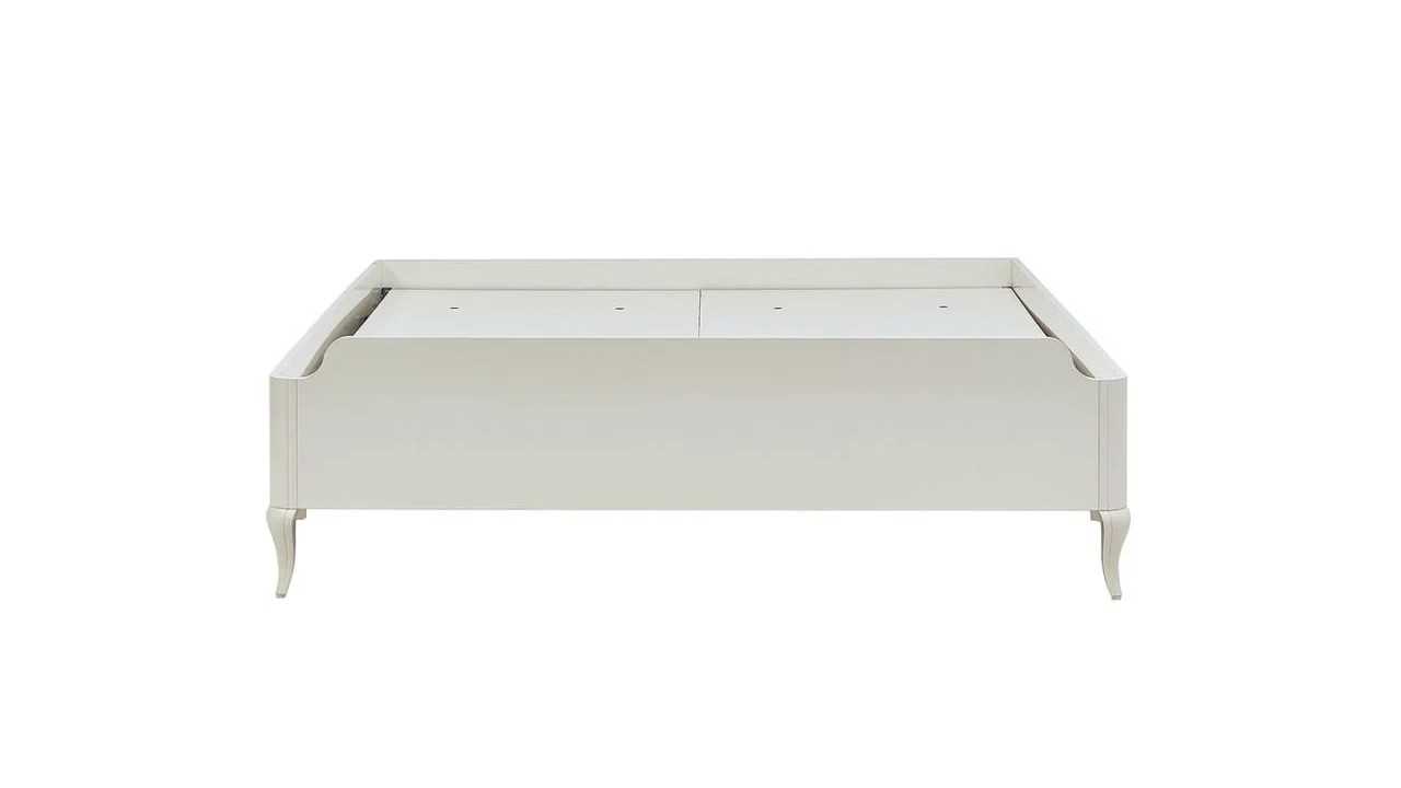 Set Dormitor Victor, Sifonier 5 usi, Pat 160x200, culoare Fildes, Finisaj Auriu Set Dormitor VICDORM5USI160200