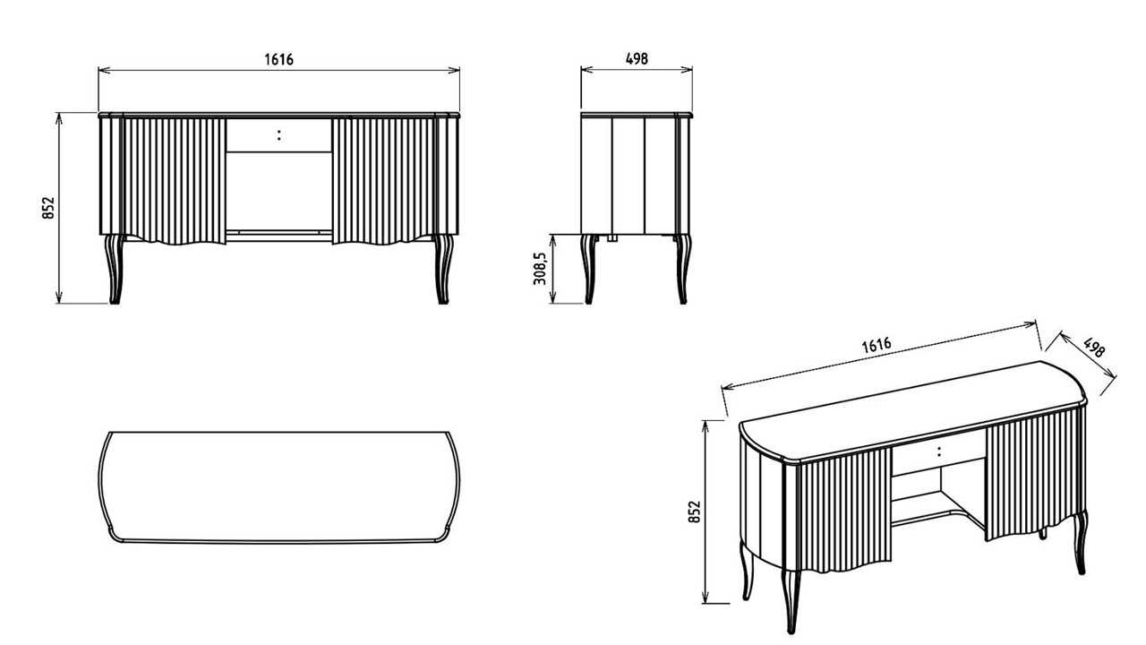Set Dormitor Victor, Sifonier 5 usi, Pat 160x200, culoare Fildes, Finisaj Auriu Set Dormitor VICDORM5USI160200