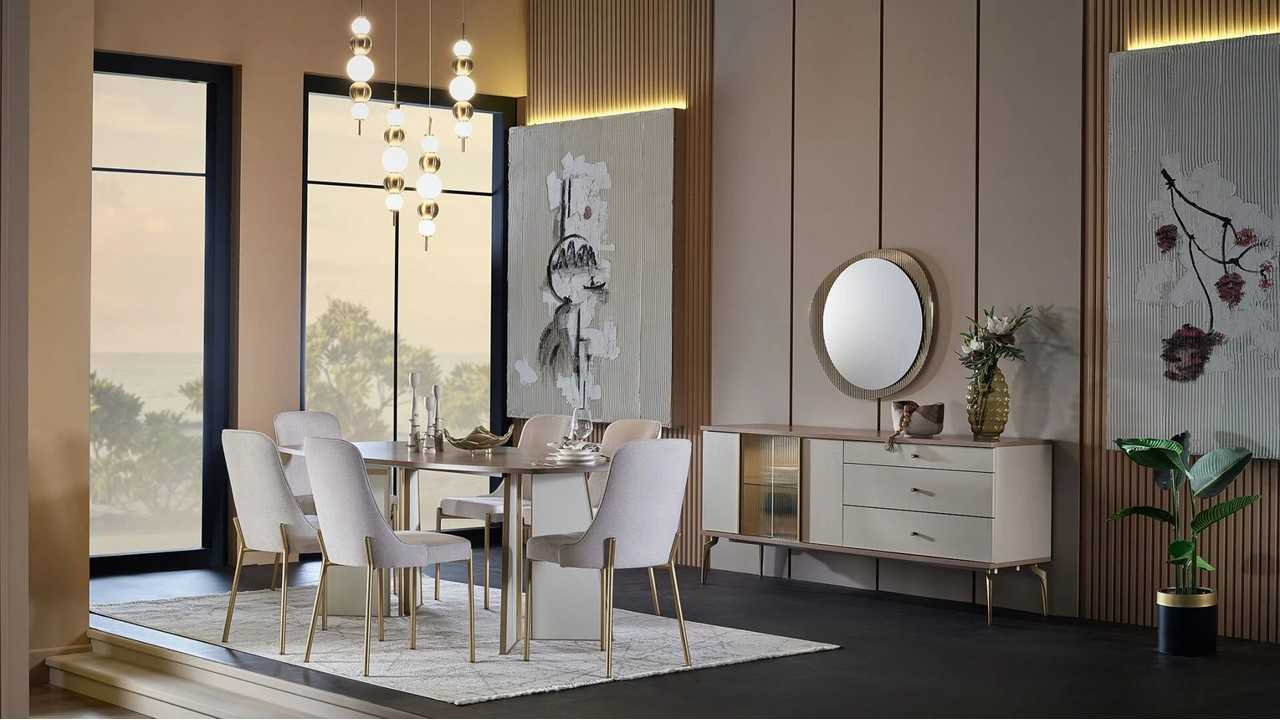 Set Dining Room cu Masa Fixa Montella Seturi Masa cu Scaune Set Dining Room cu Masa Fixa Montella Seturi Masa cu Scaune