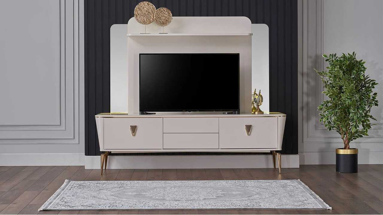 Vitrina Compacta TV Plaza, Culoare Fildes BELLONA Vitrina Compacta 22PZA3001FSFS+22PZA3003FSFS Vitrina Compacta TV Plaza, Culoare Fildes BELLONA Vitrina Compacta 22PZA3001FSFS+22PZA3003FSFS