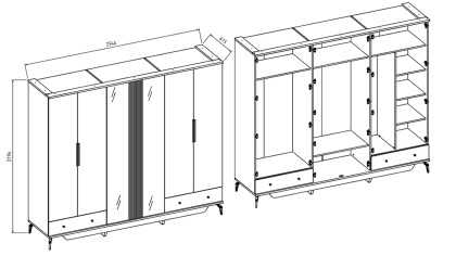 Set Dormitor Montella cu Tablie XL Set Dormitor