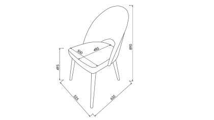 Scaun Mona 6360, Bej, Pachet 2 bucati BELLONA Scaun 23MOO63600230001