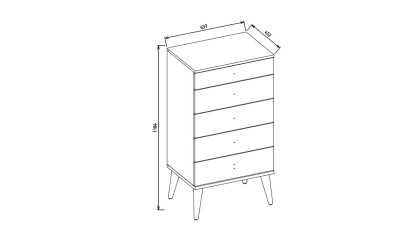 Comoda cu sertare Caldera BELLONA Comoda cu sertare 22CAL2101CCOP