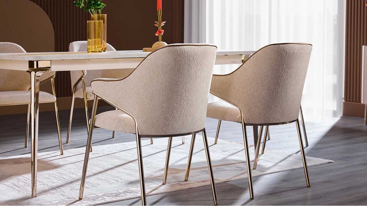 Set Masa Extensibila cu 6 Scaune Marietta Seturi Masa cu Scaune